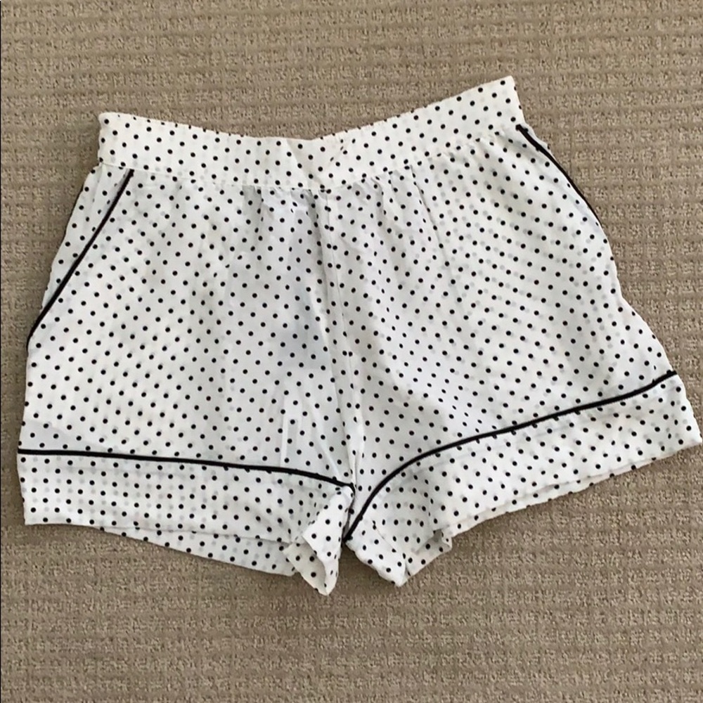 NWT D&G Black/White Silk Crepe De Chine PJ Shorts